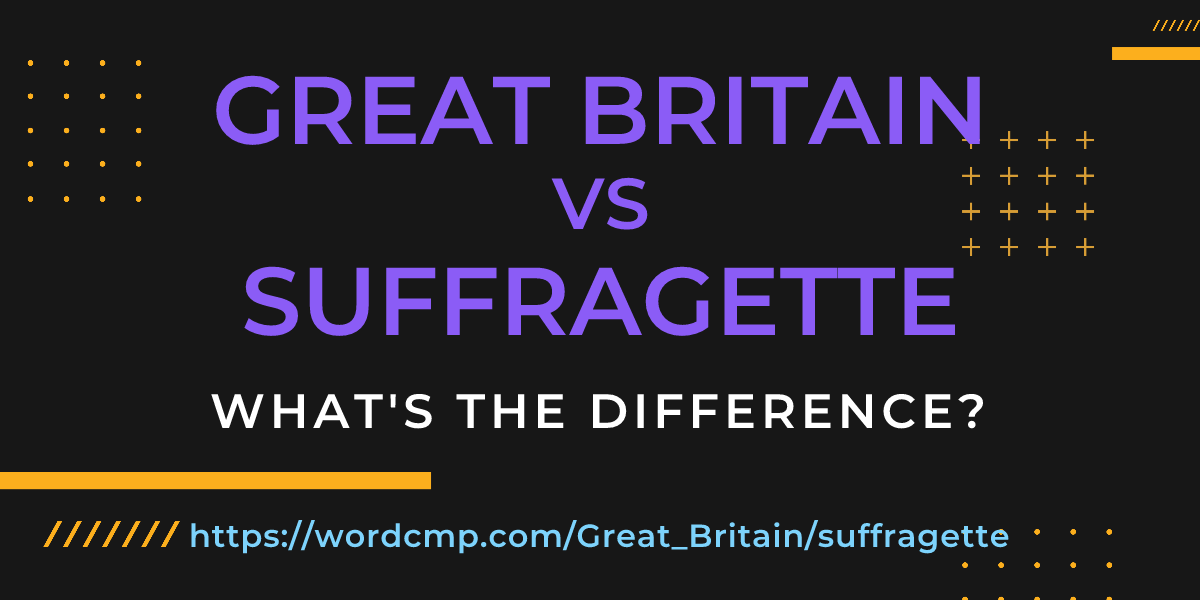 Difference between Great Britain and suffragette
