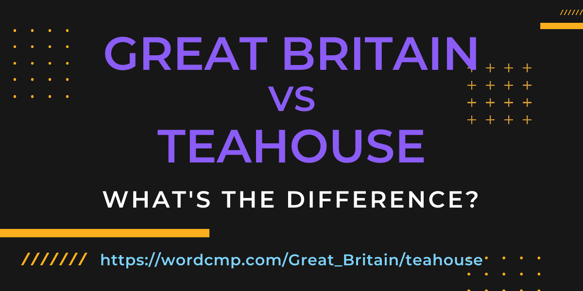 Difference between Great Britain and teahouse