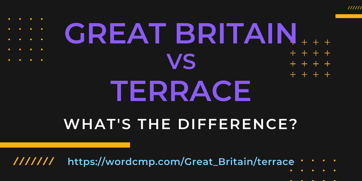 Difference between Great Britain and terrace