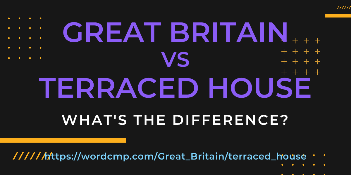 Difference between Great Britain and terraced house