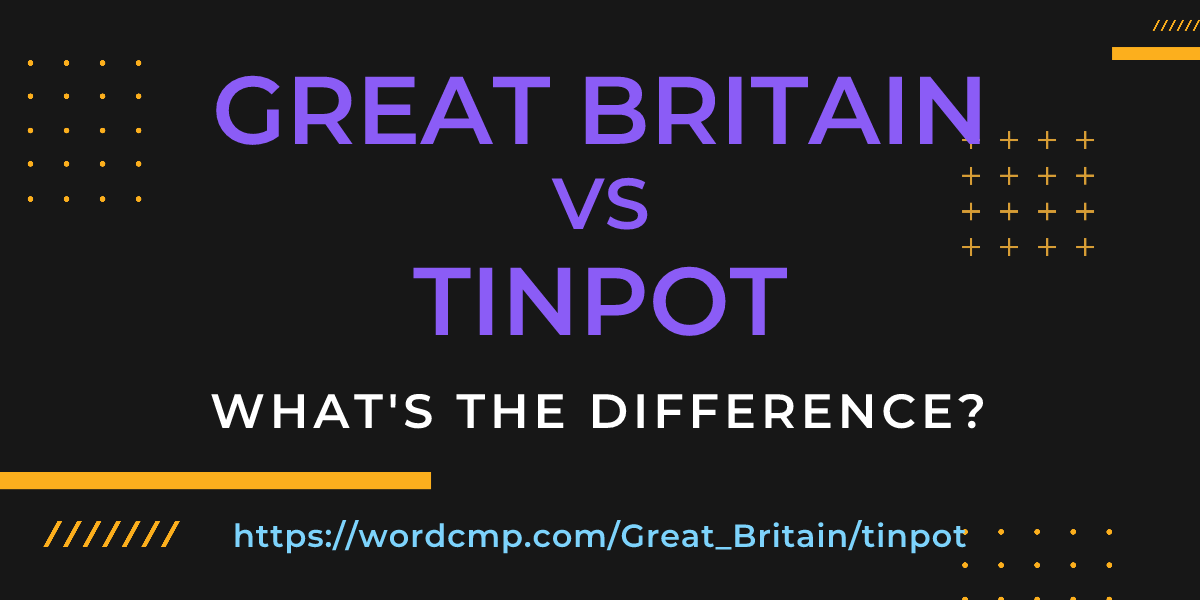 Difference between Great Britain and tinpot