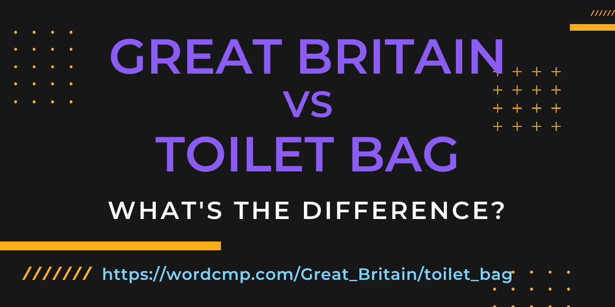 Difference between Great Britain and toilet bag