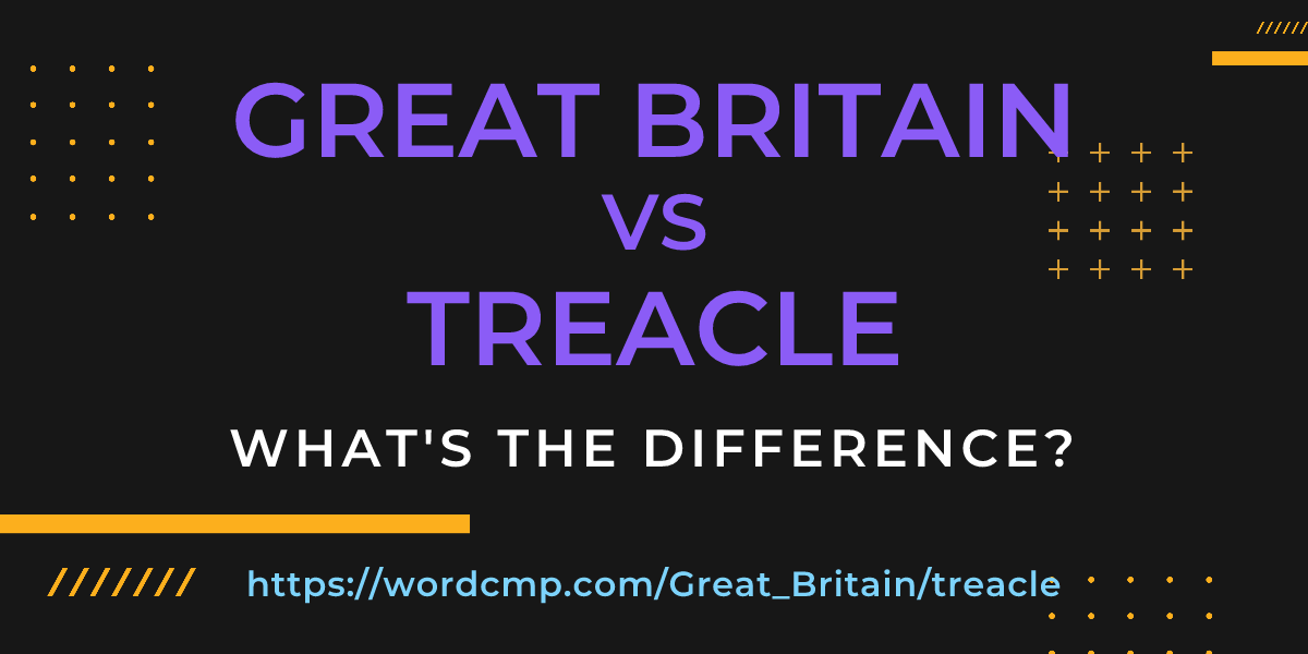 Difference between Great Britain and treacle