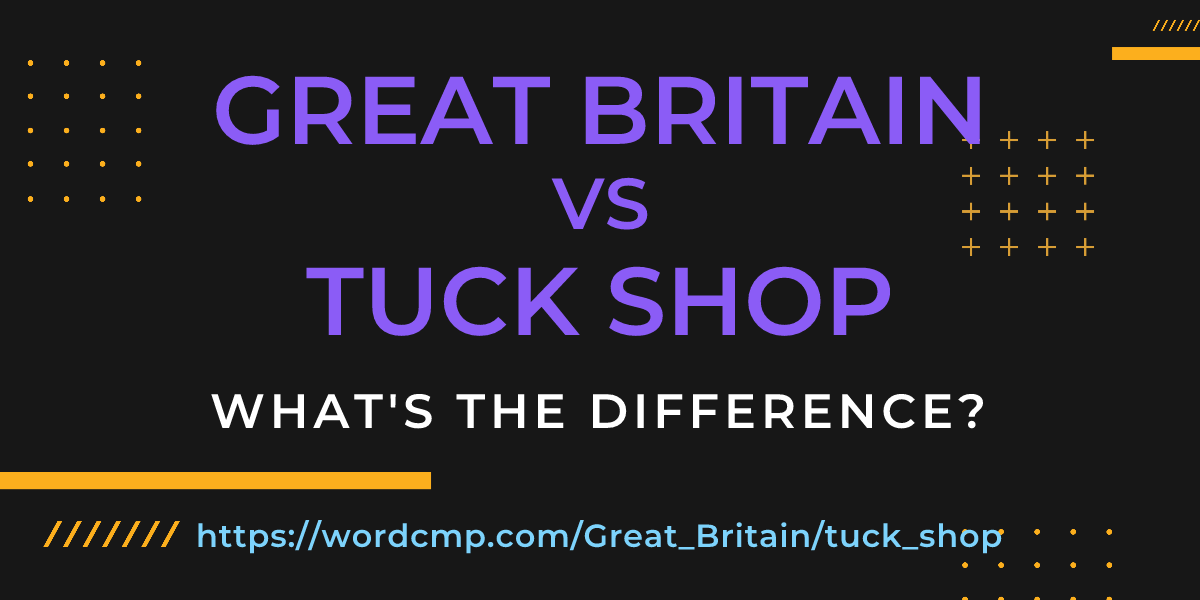 Difference between Great Britain and tuck shop