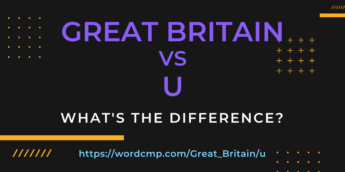 Difference between Great Britain and u