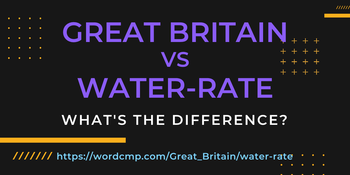 Difference between Great Britain and water-rate