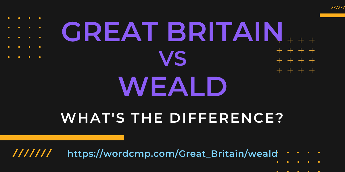Difference between Great Britain and weald