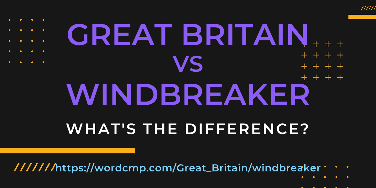 Difference between Great Britain and windbreaker