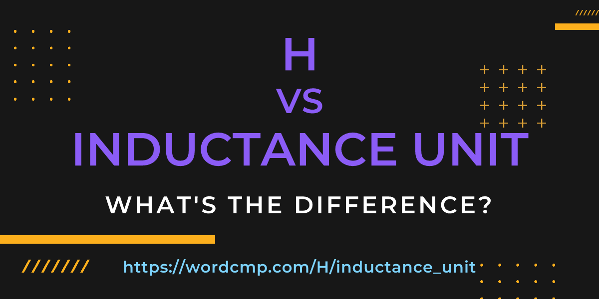 Difference between H and inductance unit