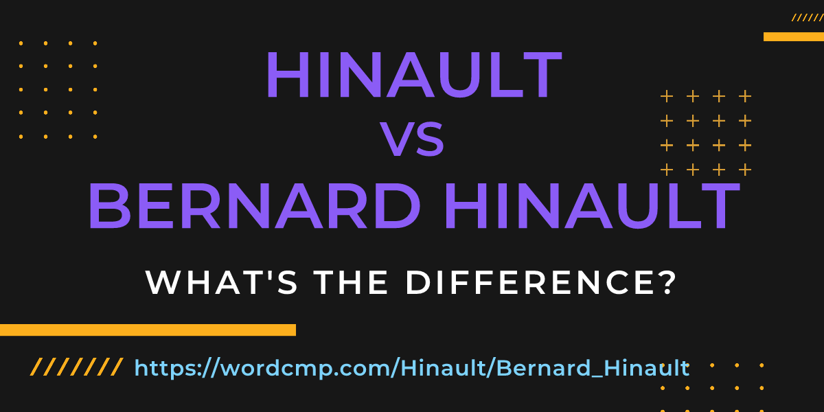Difference between Hinault and Bernard Hinault