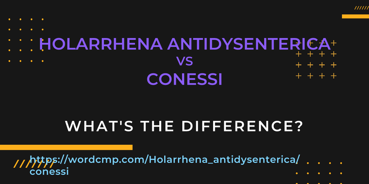 Difference between Holarrhena antidysenterica and conessi