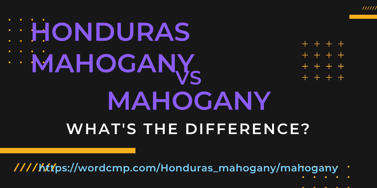 Difference between Honduras mahogany and mahogany