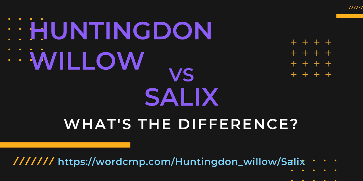 Difference between Huntingdon willow and Salix