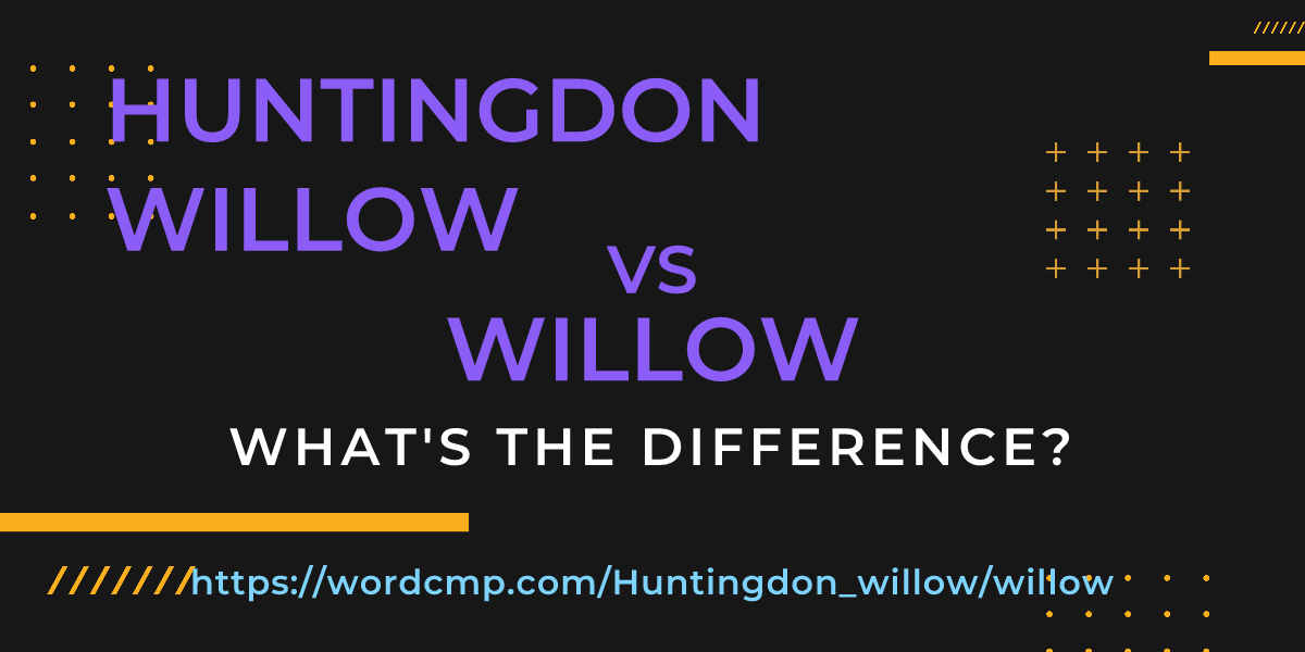 Difference between Huntingdon willow and willow