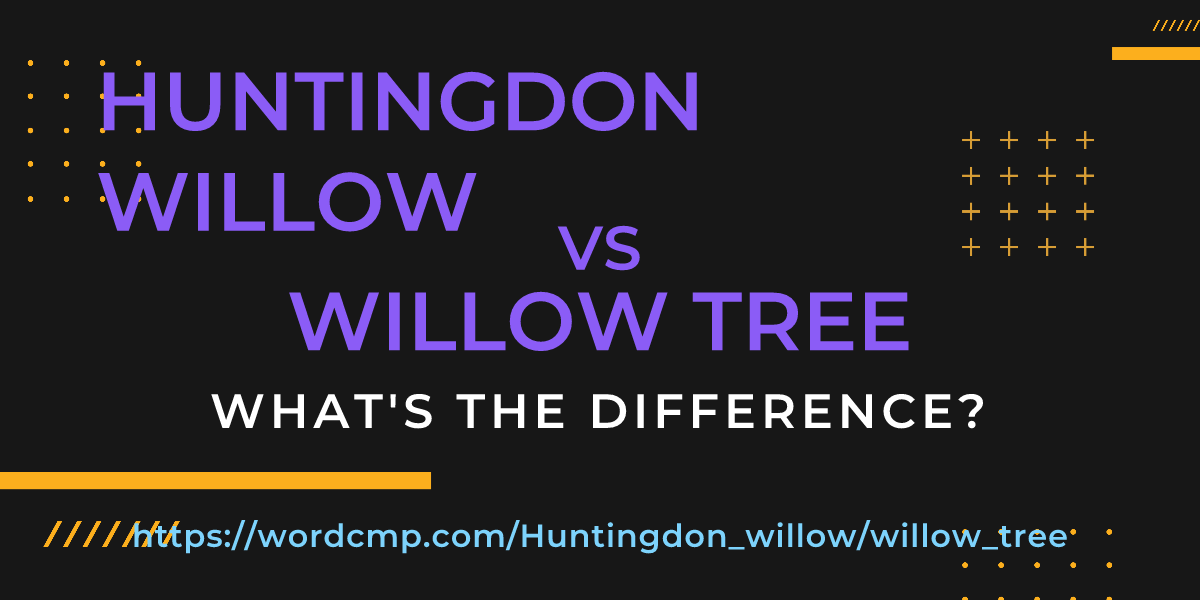 Difference between Huntingdon willow and willow tree
