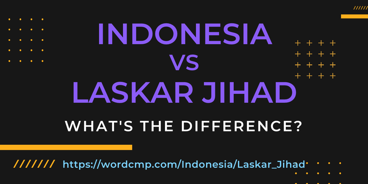 Difference between Indonesia and Laskar Jihad