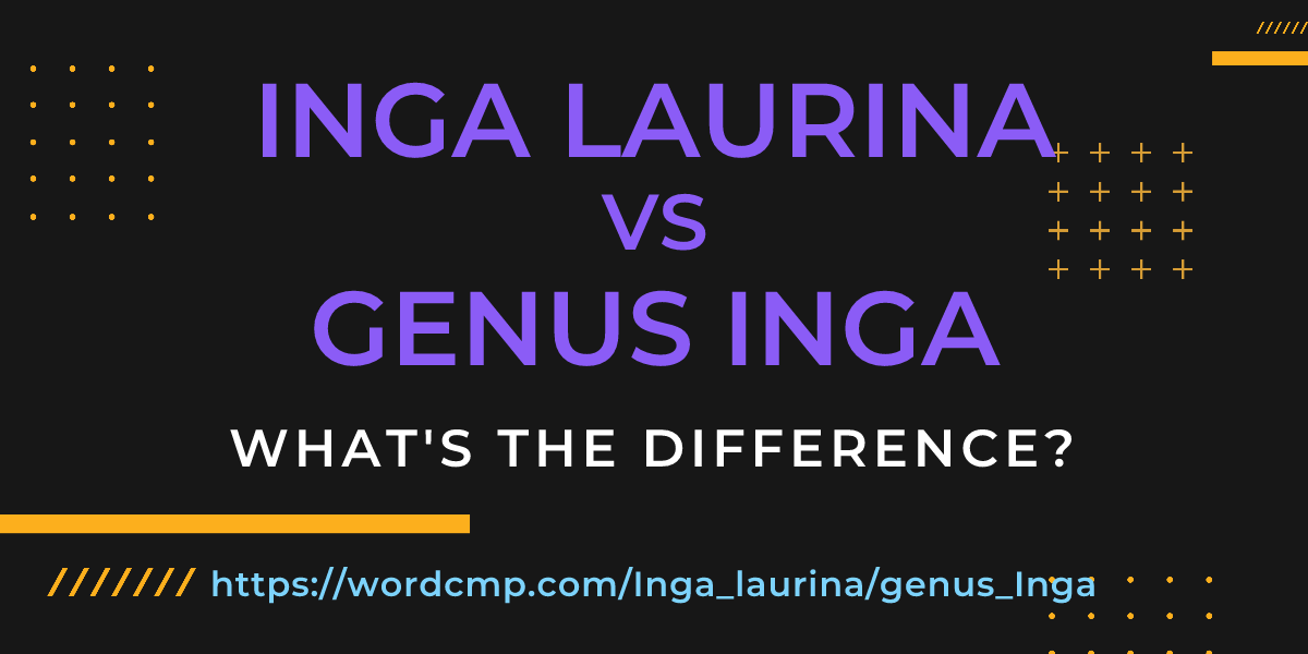 Difference between Inga laurina and genus Inga