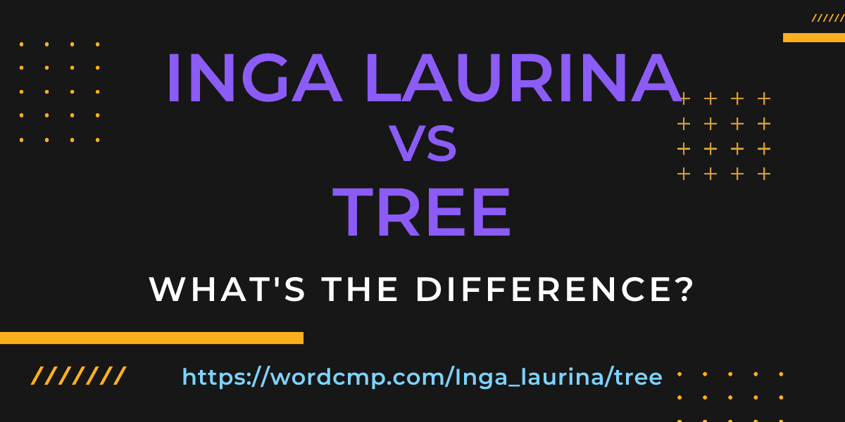Difference between Inga laurina and tree