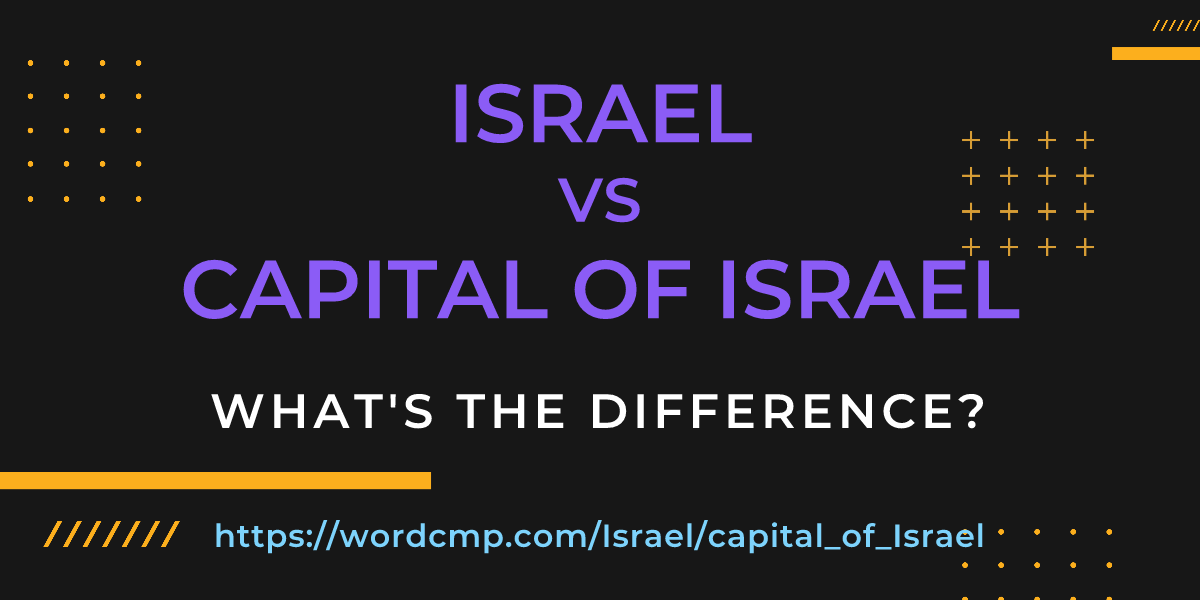 Difference between Israel and capital of Israel