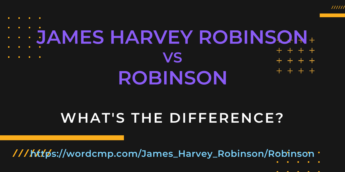 Difference between James Harvey Robinson and Robinson