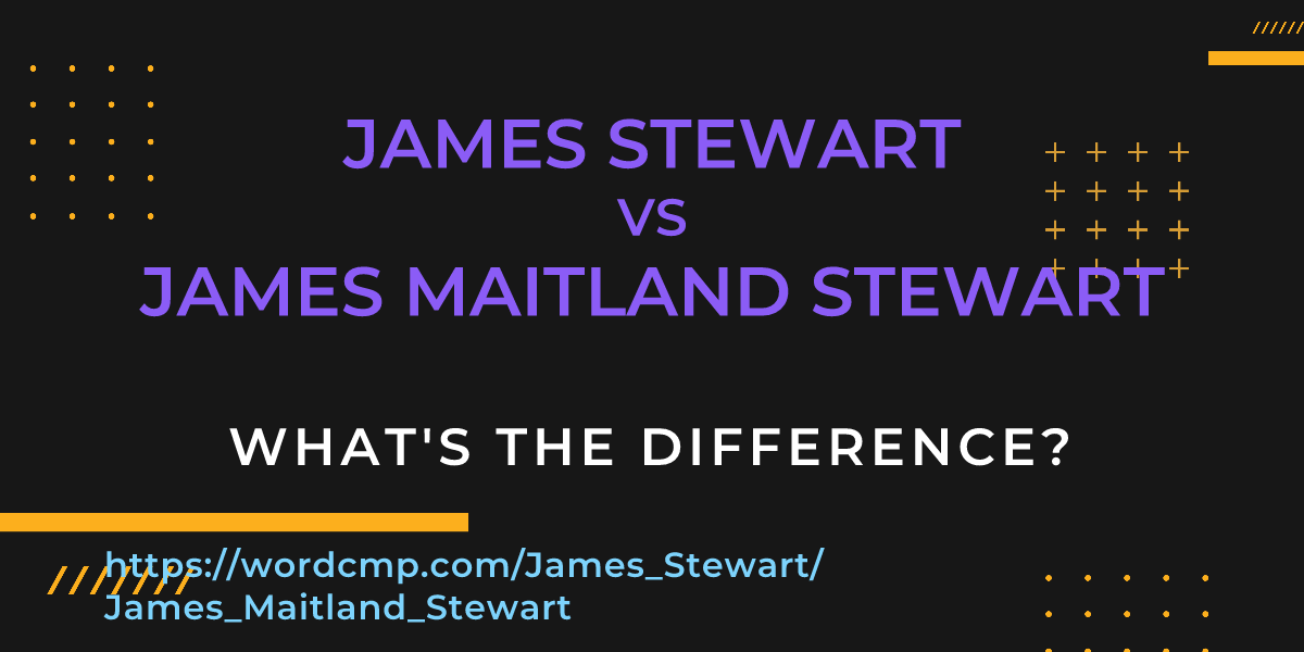 Difference between James Stewart and James Maitland Stewart