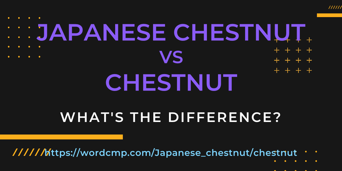 Difference between Japanese chestnut and chestnut