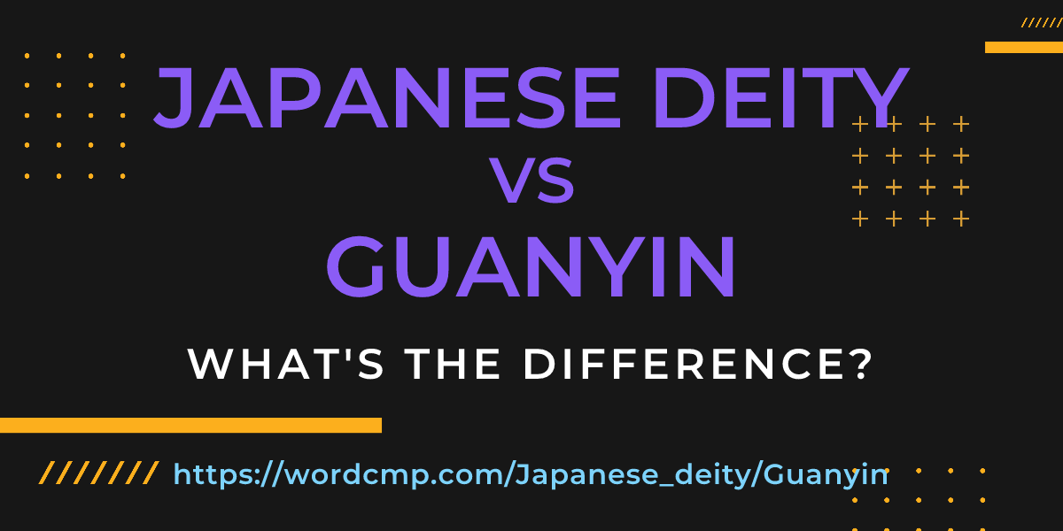 Difference between Japanese deity and Guanyin