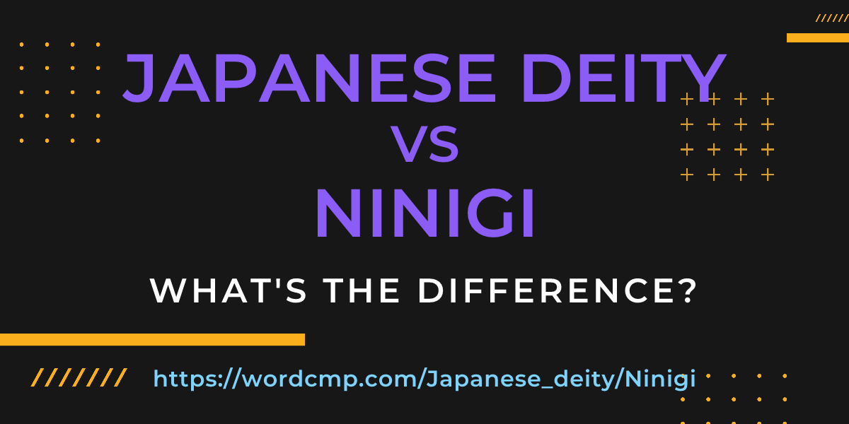 Difference between Japanese deity and Ninigi