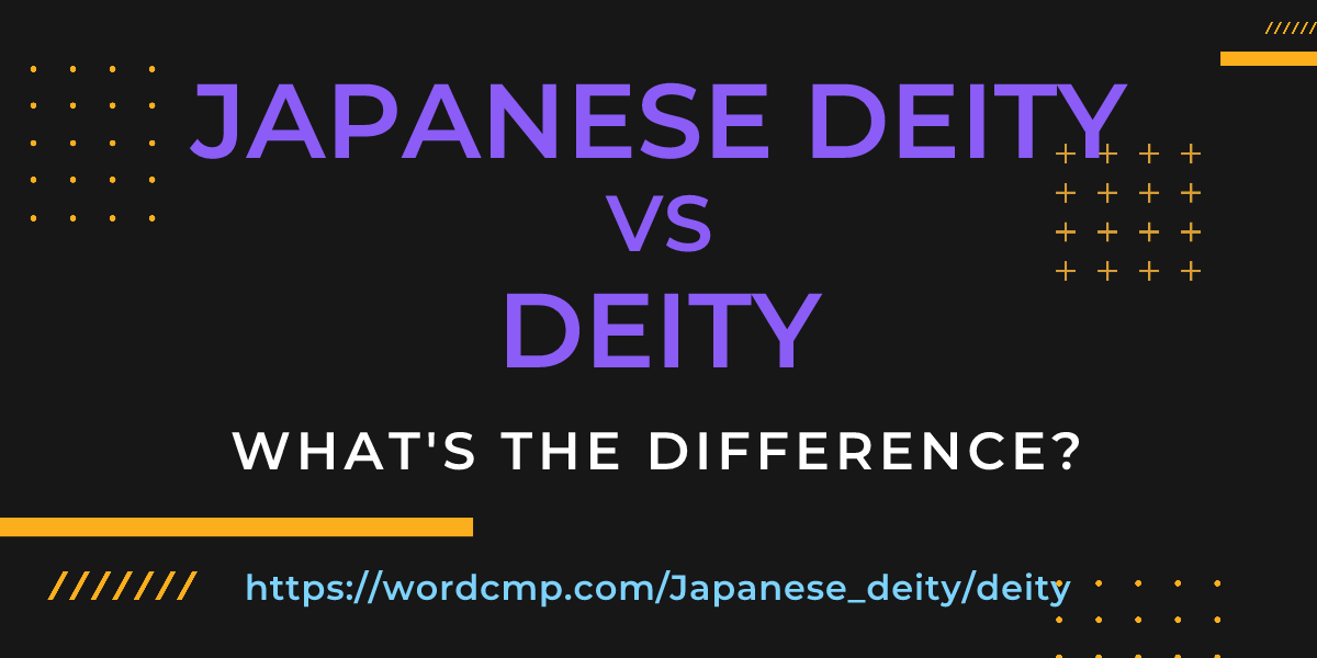 Difference between Japanese deity and deity