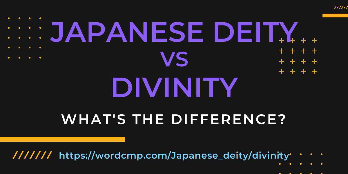 Difference between Japanese deity and divinity