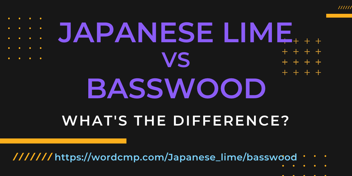 Difference between Japanese lime and basswood