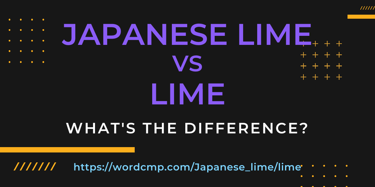 Difference between Japanese lime and lime