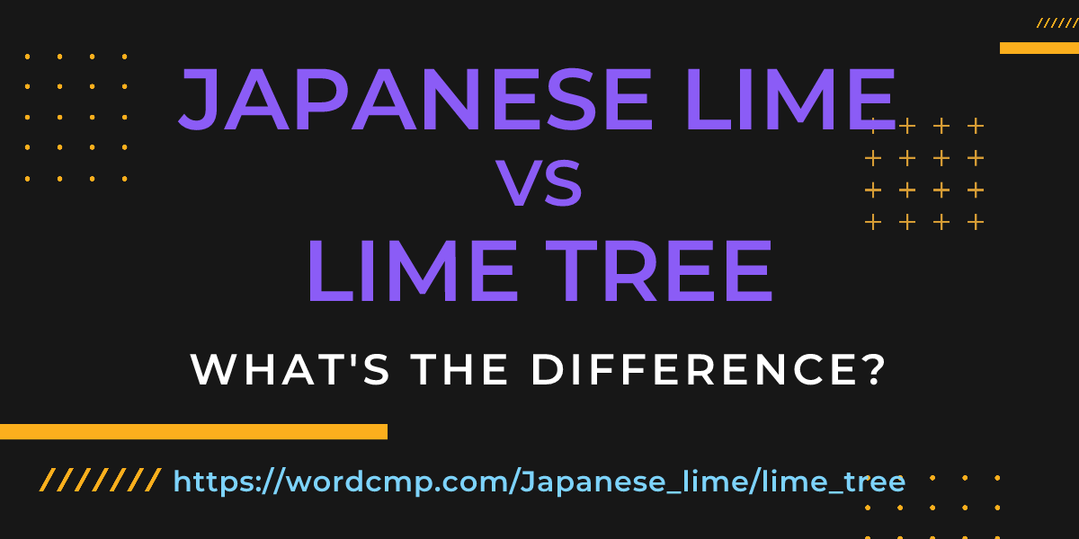 Difference between Japanese lime and lime tree