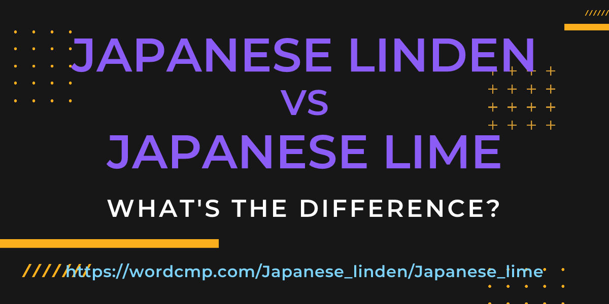 Difference between Japanese linden and Japanese lime
