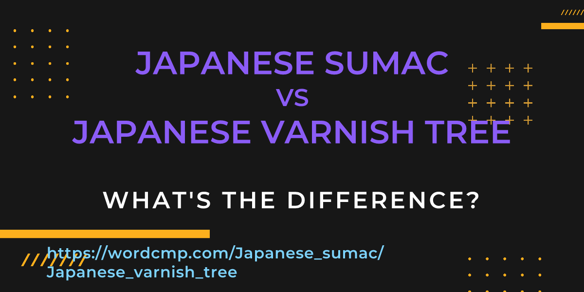Difference between Japanese sumac and Japanese varnish tree