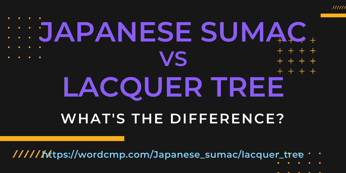 Difference between Japanese sumac and lacquer tree