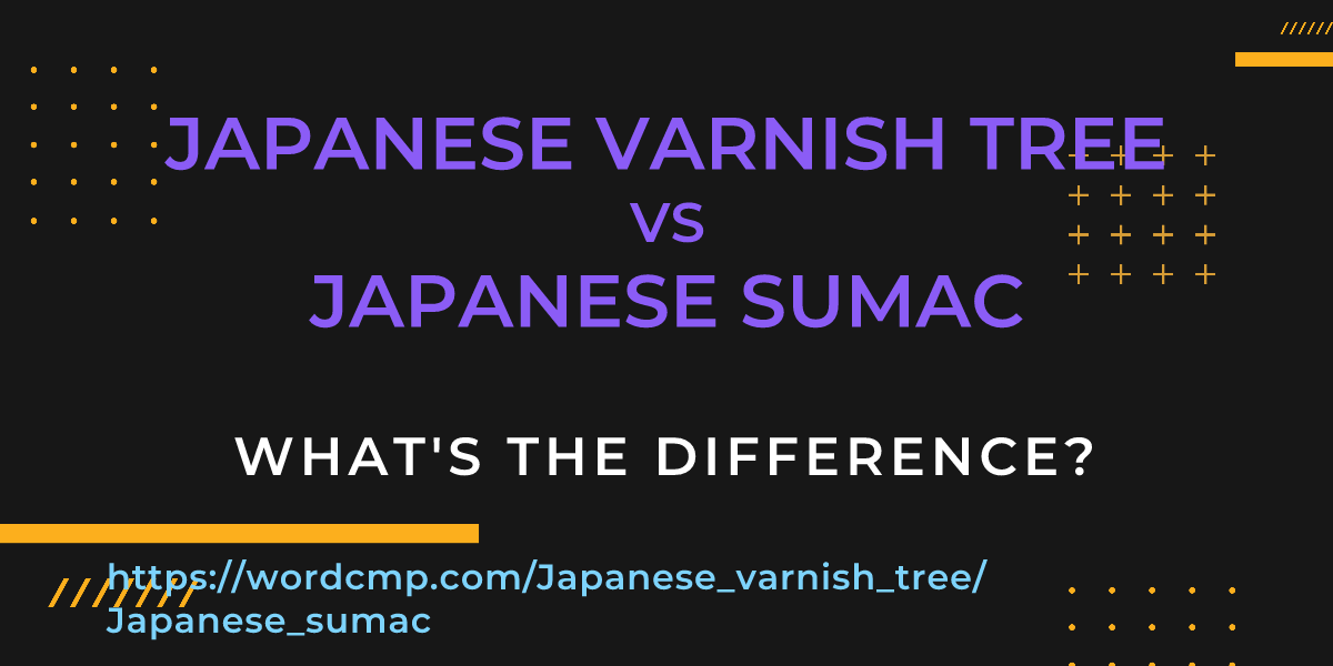 Difference between Japanese varnish tree and Japanese sumac