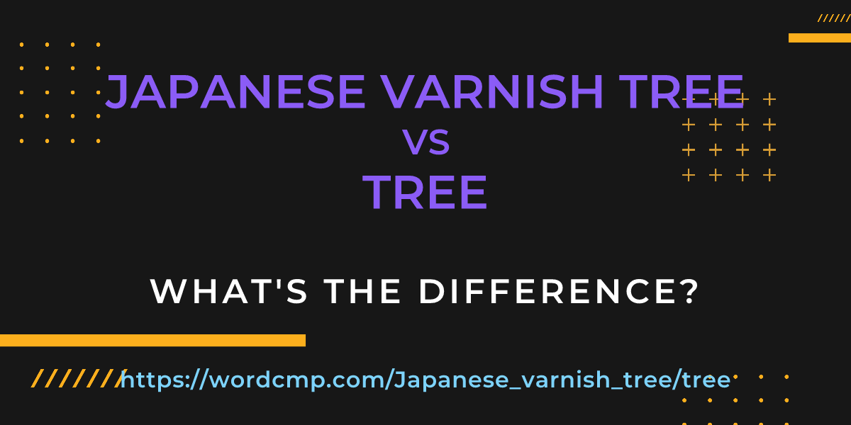 Difference between Japanese varnish tree and tree