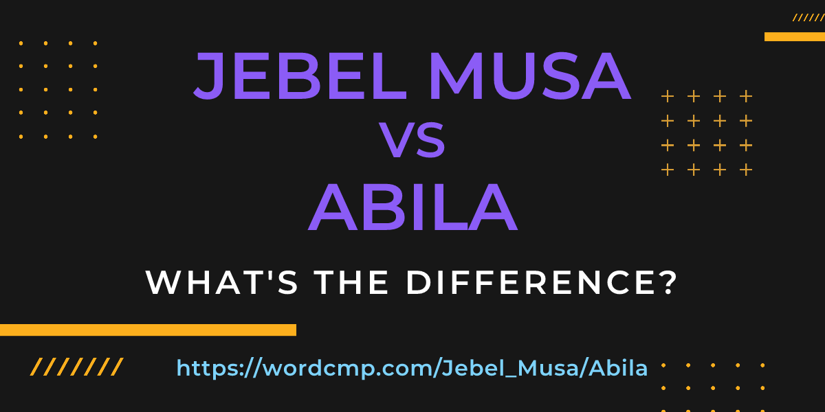 Difference between Jebel Musa and Abila