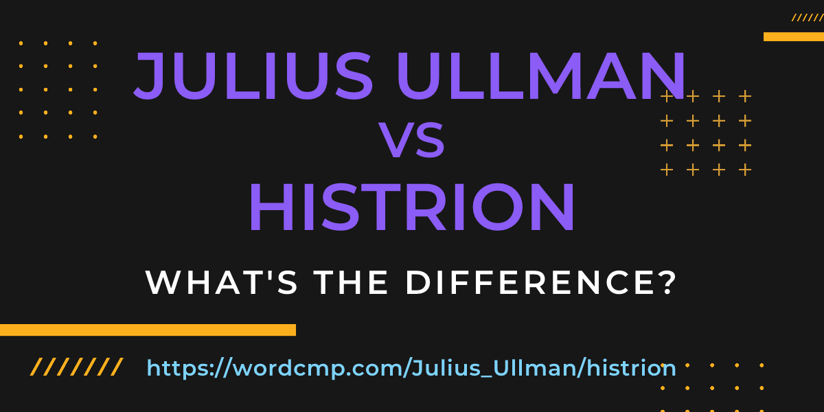 Difference between Julius Ullman and histrion
