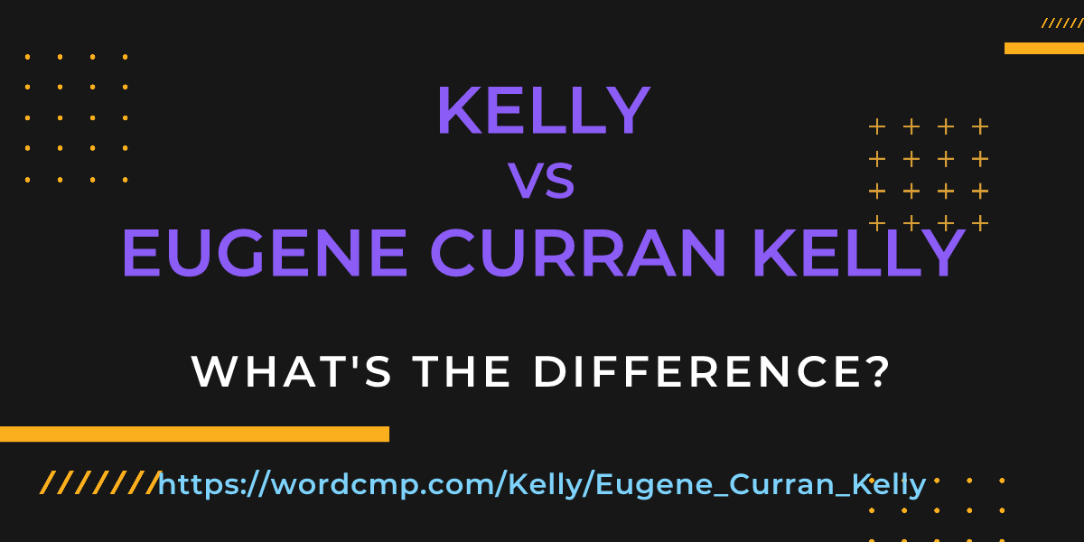 Difference between Kelly and Eugene Curran Kelly