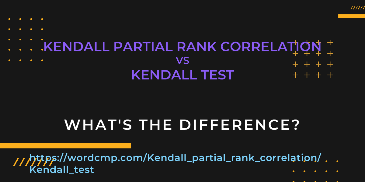 Difference between Kendall partial rank correlation and Kendall test
