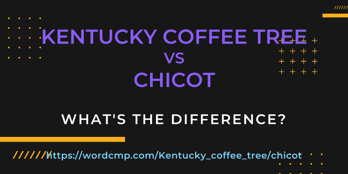 Difference between Kentucky coffee tree and chicot