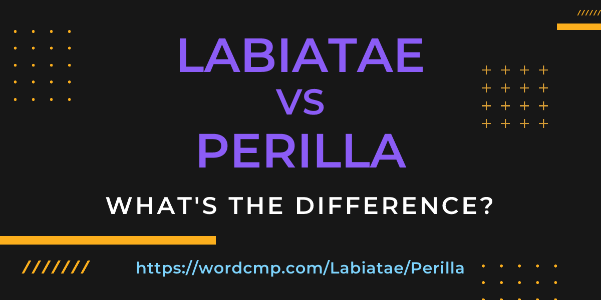 Difference between Labiatae and Perilla