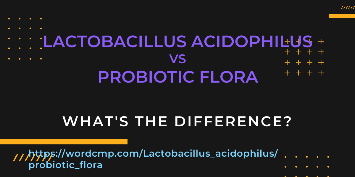 Difference between Lactobacillus acidophilus and probiotic flora