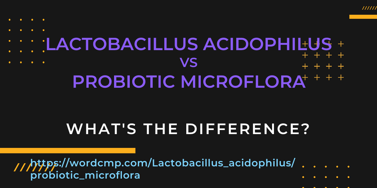 Difference between Lactobacillus acidophilus and probiotic microflora