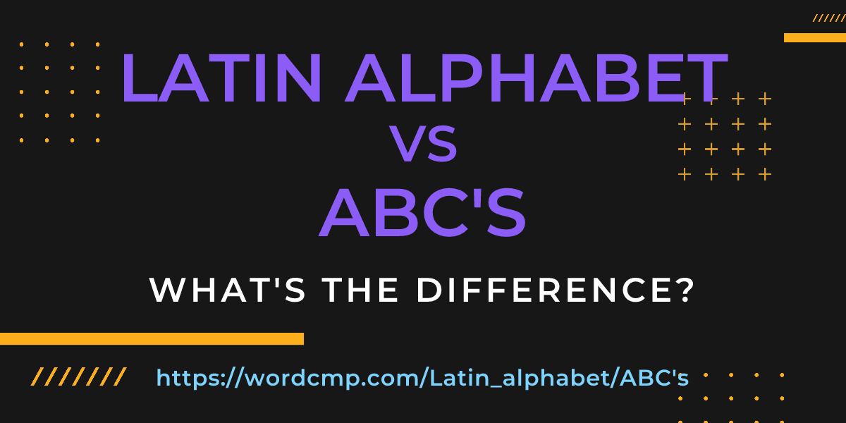 Difference between Latin alphabet and ABC's