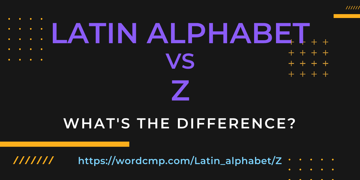 Difference between Latin alphabet and Z