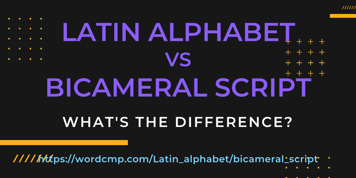 Difference between Latin alphabet and bicameral script