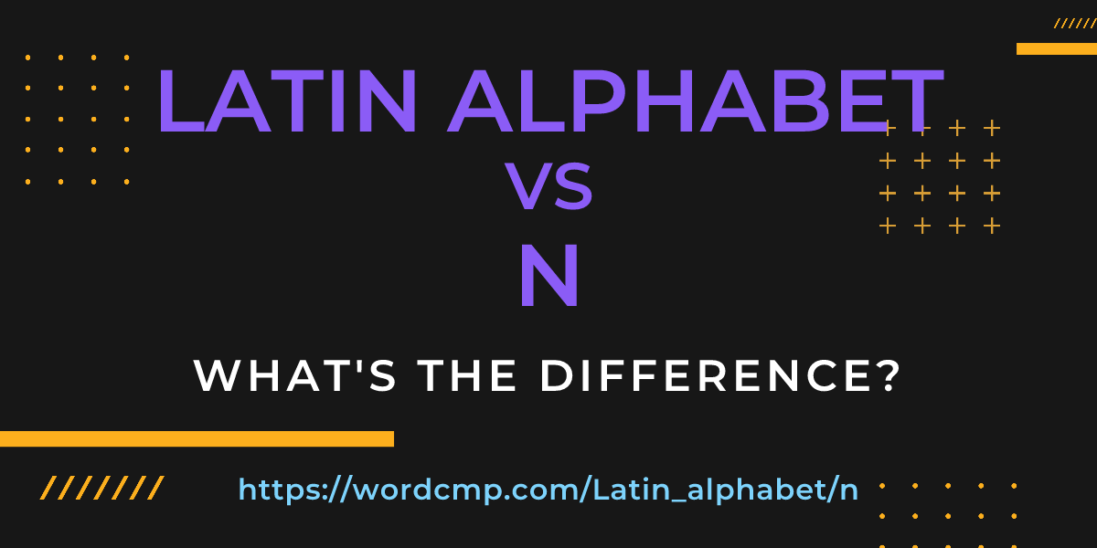 Difference between Latin alphabet and n